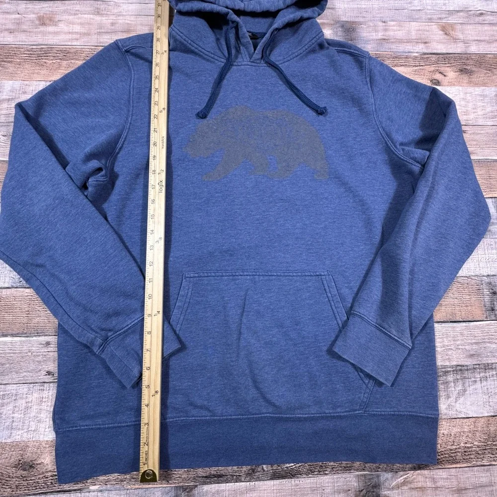 The North Face Mens XL Blue California Bear Graphic Pullover Hoodie‎ Sweatshirt